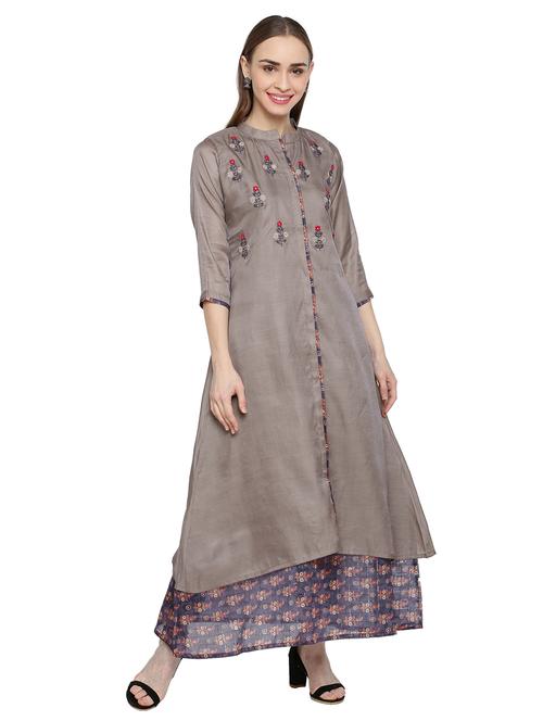 women's front slit kurta - 17355631 - Very Small Image - 1