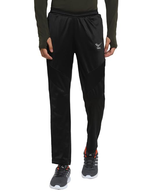 black solid full length track pant - 17356543 - Very Small Image - 1