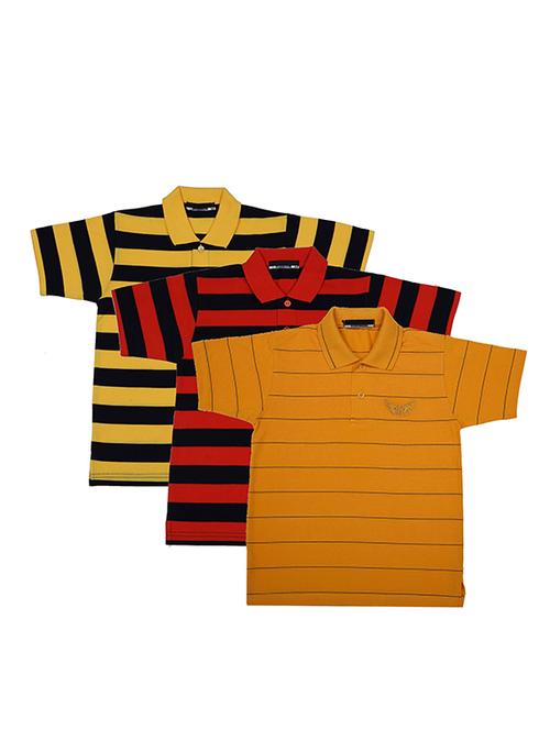 pack of 3 multi colored cotton t-shirt - 17357360 - Very Small Image - 1