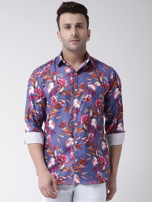 mens florals casual shirt - 17358244 - Very Small Image - 1
