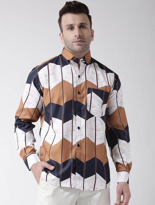 mens geometric casual shirt - 17358264 - Very Small Image - 1