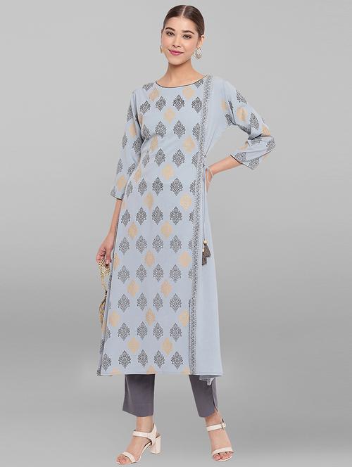 printed a-line kurta - 17359058 - Very Small Image - 1