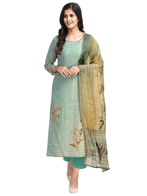 printed unstitched suit - 17360826 - Very Small Image - 1
