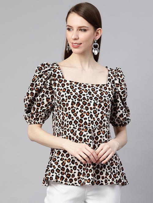 puff sleeved animal top  - 17361918 - Very Small Image - 1