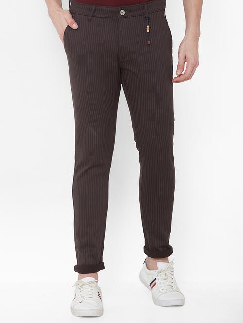 olive green striped chinos - 17363082 - Very Small Image - 1