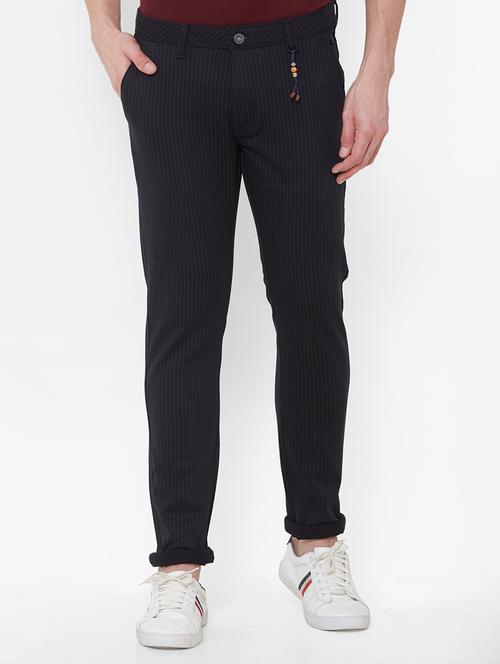 navy blue striped chinos - 17363083 - Very Small Image - 1