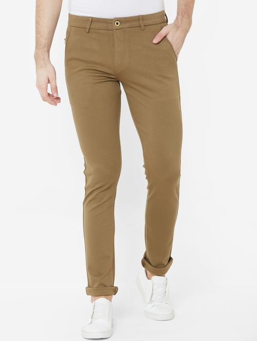 brown solid chinos - 17363133 - Very Small Image - 1