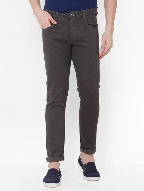 grey textured chinos - 17363145 - Very Small Image - 1