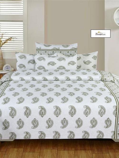 cotton king size bedsheets with 2 pillow covers - 17363281 - Very Small Image - 1