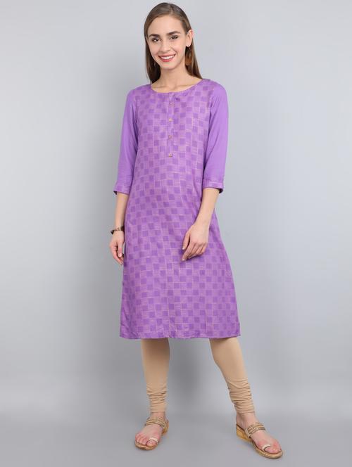 women's straight kurta - 17364151 - Very Small Image - 1