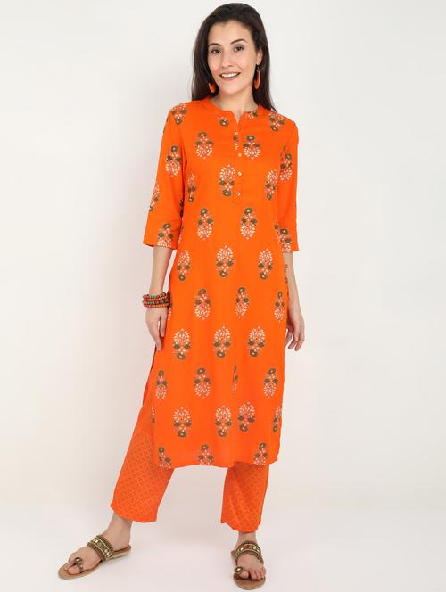 floral straight kurta - 17364169 - Very Small Image - 1