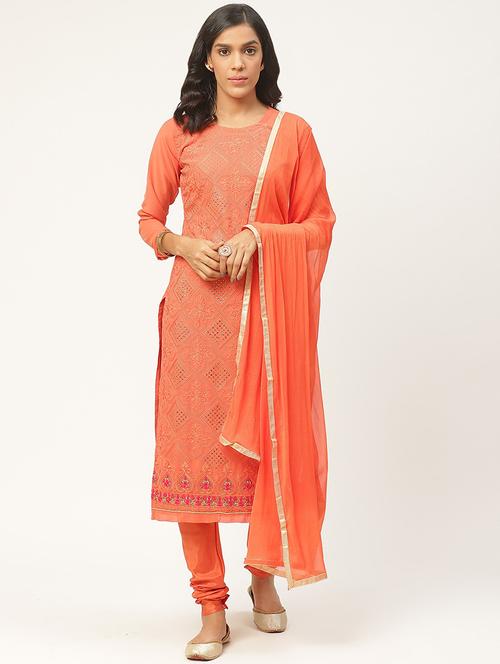 embroidered unstitched suit - 17364209 - Very Small Image - 1