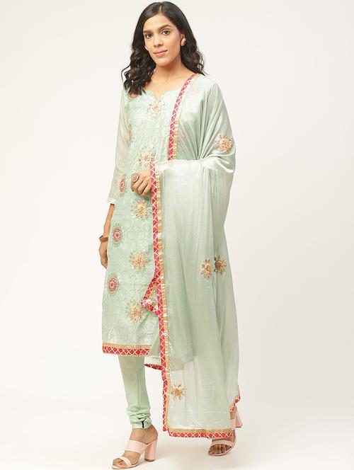 embroidered unstitched suit - 17364229 - Very Small Image - 1