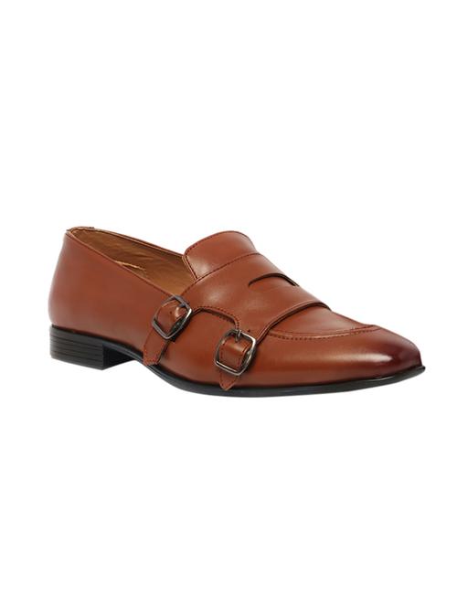 tan slip on monk straps - 17364368 - Very Small Image - 1