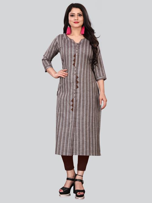 striped straight kurta - 17364428 - Very Small Image - 1