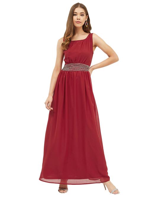 women's fit & flare solid dress - 17364432 - Very Small Image - 1