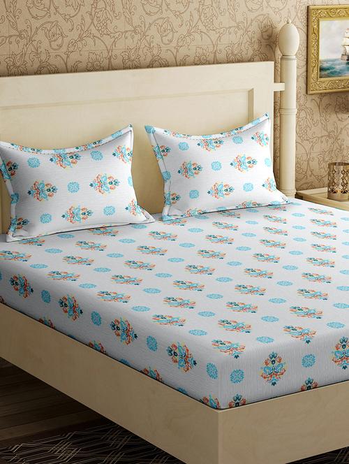 cotton king size double bedsheet with 2 pillow cover - 17368066 - Very Small Image - 1