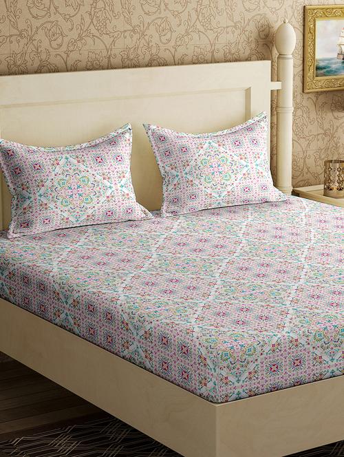 cotton king size double bedsheet with 2 pillow cover - 17368073 - Very Small Image - 1