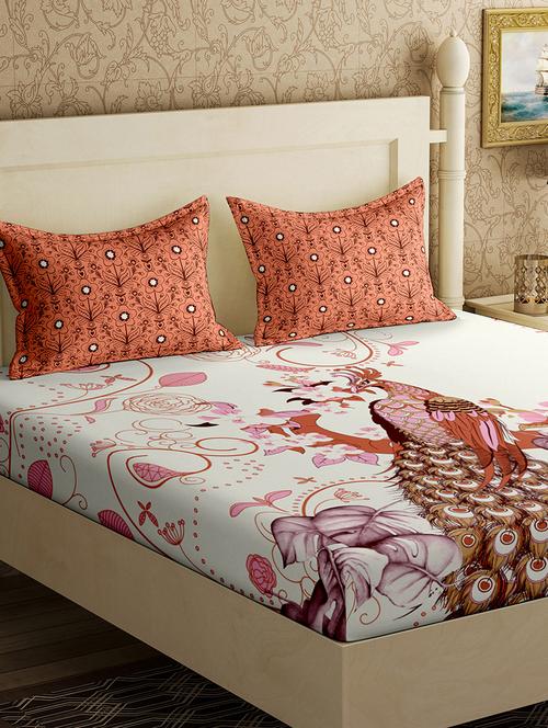 cotton king size double bedsheet with 2 pillow cover - 17368087 - Very Small Image - 1