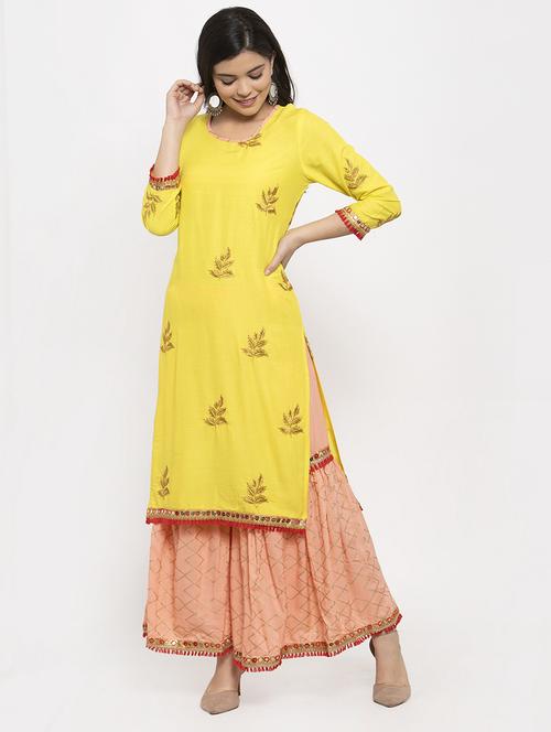 embroidered kurta pant set - 17368151 - Very Small Image - 1