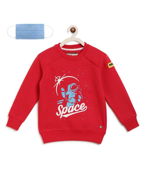 red fleece sweatshirt - 17368948 - Very Small Image - 1
