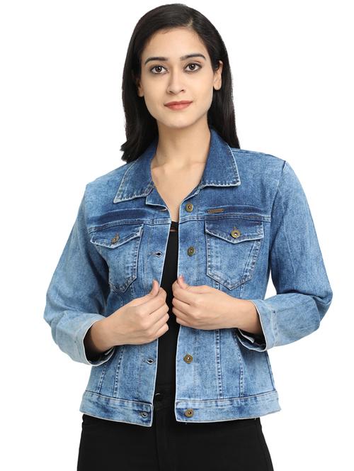 solid denim jacket  - 17369268 - Very Small Image - 1