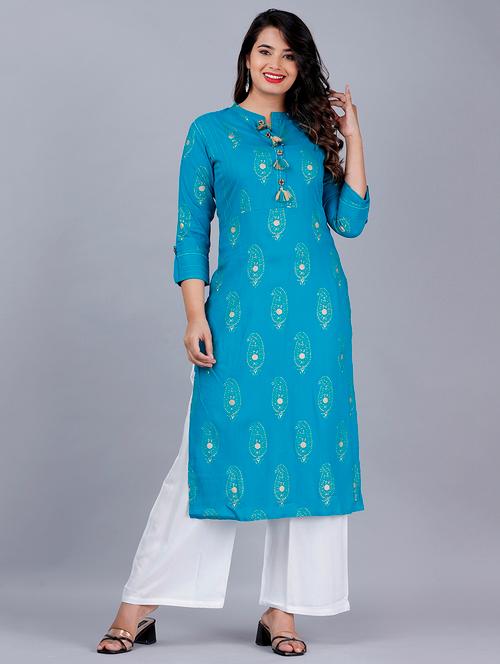 paisley kurta palazzo set - 17369963 - Very Small Image - 1