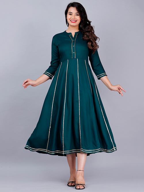 gota patti anarkali ethnic dress - 17369981 - Very Small Image - 1