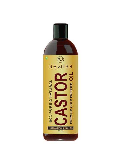 newish organic cold pressed castor oil for hair growth and skin care, eyebrow 200 ml - 17370166 - Very Small Image - 1