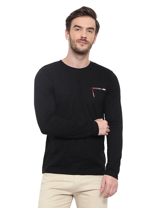 black solid pocket t-shirt - 17371189 - Very Small Image - 1