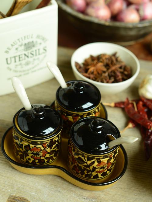 Heritage Pickle Set-3 jars - 17372 - Very Small Image - 1