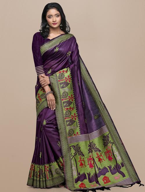 warli handloom saree with blouse - 17372529 - Very Small Image - 1