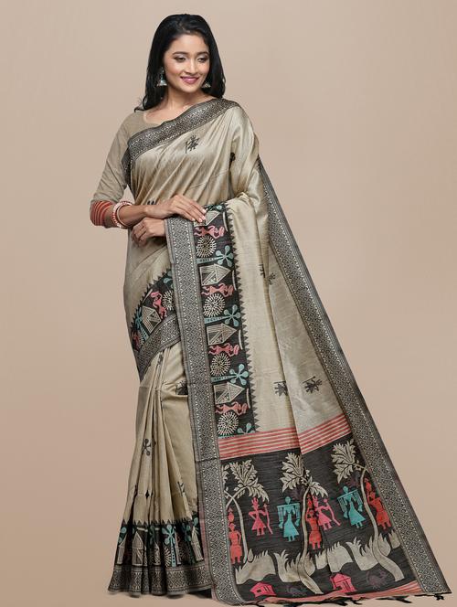 warli handloom saree with blouse - 17372531 - Very Small Image - 1