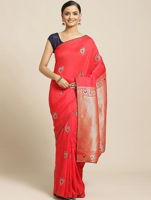 women's banarasi saree - 17375025 - Very Small Image - 1