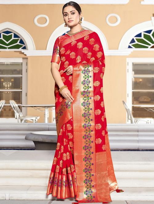 women self design banarasi saree - 17375241 - Very Small Image - 1