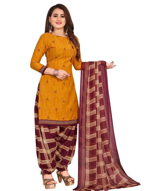 printed unstitched suit - 17376544 - Very Small Image - 1