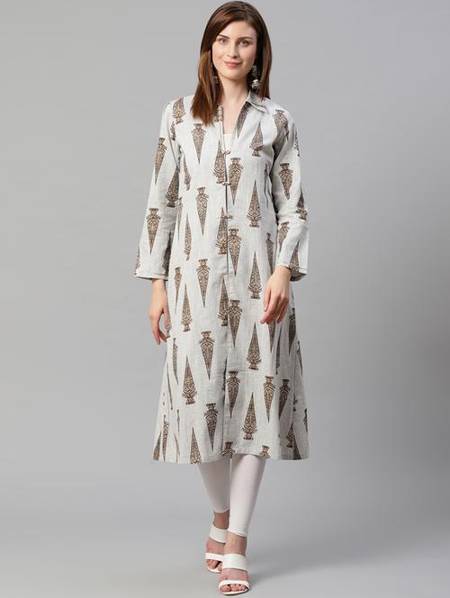 paisley a-line kurta - 17376953 - Very Small Image - 1