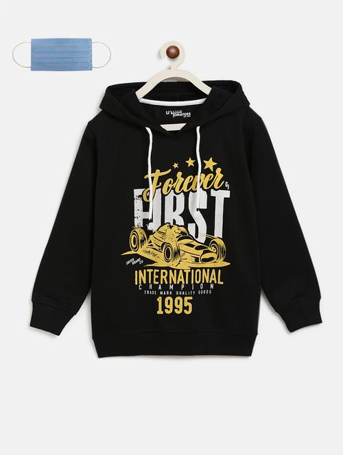 black fleece sweatshirt - 17377797 - Very Small Image - 1