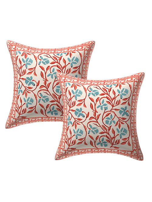  cotton jaipuri hand block print canvas cushion cover(pack of 2) - 17378857 - Very Small Image - 1