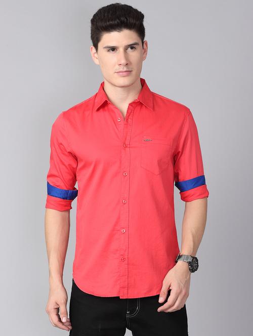 pink solid casual shirt - 17378973 - Very Small Image - 1