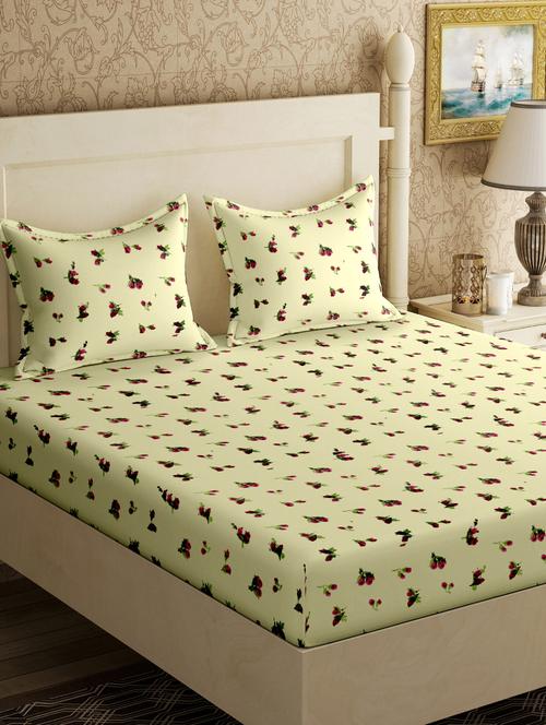polycotton double bedsheet queen size with 2 pillow cover - 17379183 - Very Small Image - 1