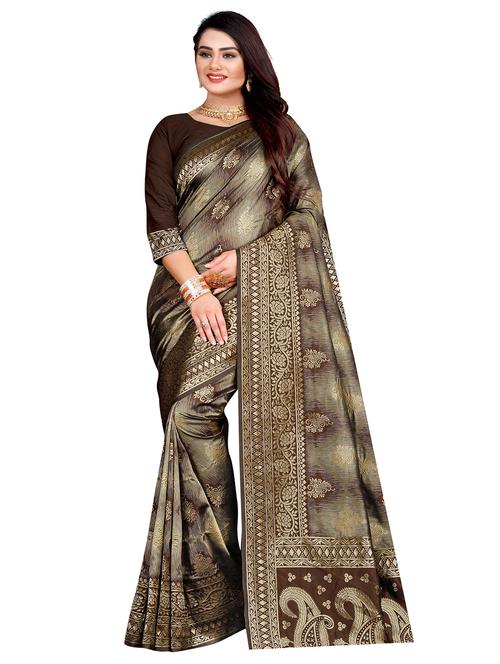 paisley woven saree - 17379585 - Very Small Image - 1