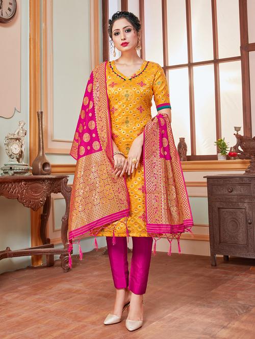 self design unstitched suit - 17380634 - Very Small Image - 1