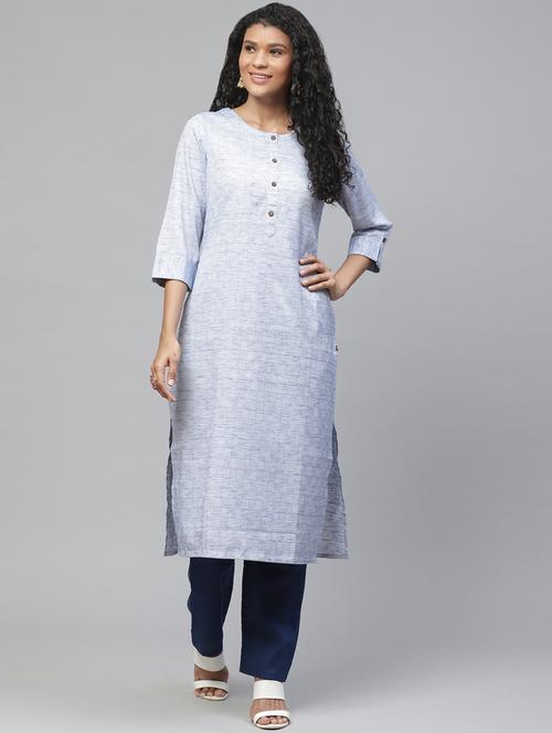 solid straight kurta - 17380751 - Very Small Image - 1