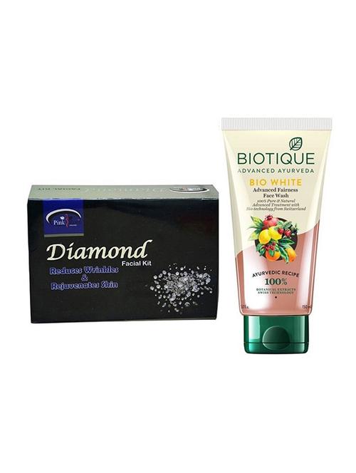 pink root diamond kit 83g with biotique white fairness facewash - 17383730 - Very Small Image - 1