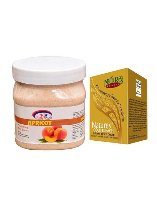 pink root apricot scrub 500ml with nature's essence 43g gold bleach - 17383825 - Very Small Image - 1