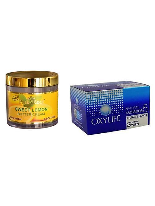 pink root sweet lemon butter cream 100gm with oxylife crème bleach natural radiance5 - 17383883 - Very Small Image - 1