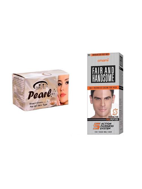 pink root pearl bleach 250g with emami fair & handsome 30g - 17383950 - Very Small Image - 1