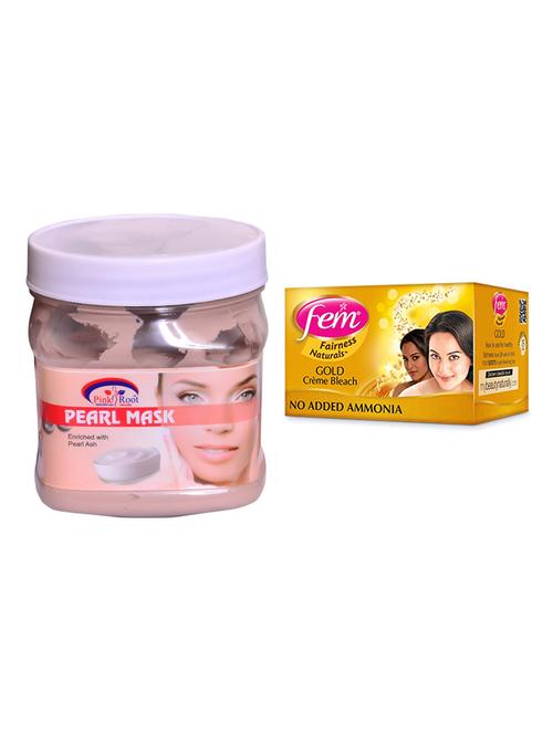 pink root pearl mask 500ml with fem gold creme bleach - 17383985 - Very Small Image - 1