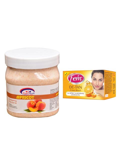 pink root apricot scrub 500ml with fem de-tan bleach - 17384017 - Very Small Image - 1